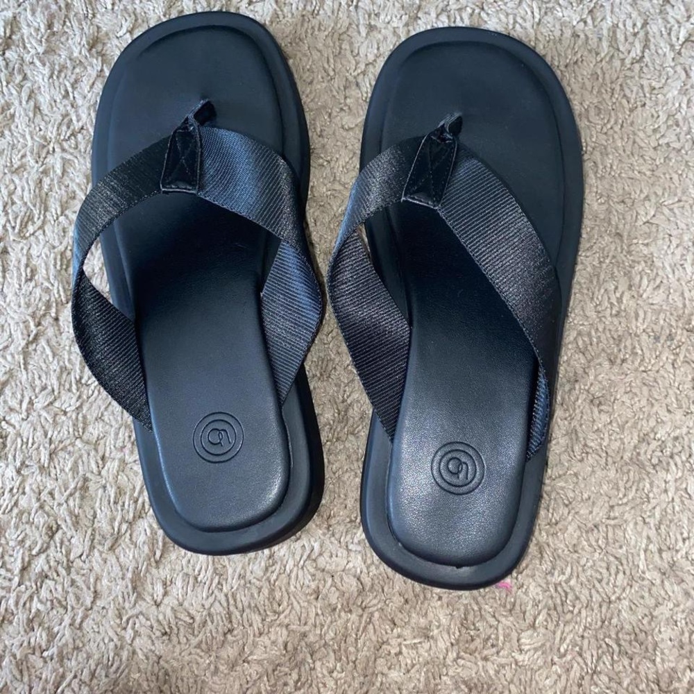 black sandals
